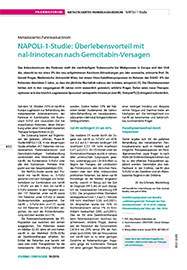 NAPOLI-1-Studie: Überlebensvorteil mit nal-Irinotecan nach Gemcitabin-Versagen
